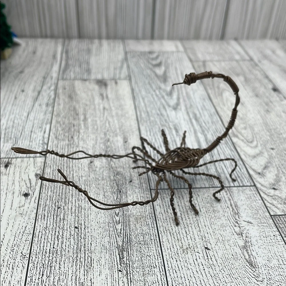 Handcrafted Brown Wire Scorpion Sculpture